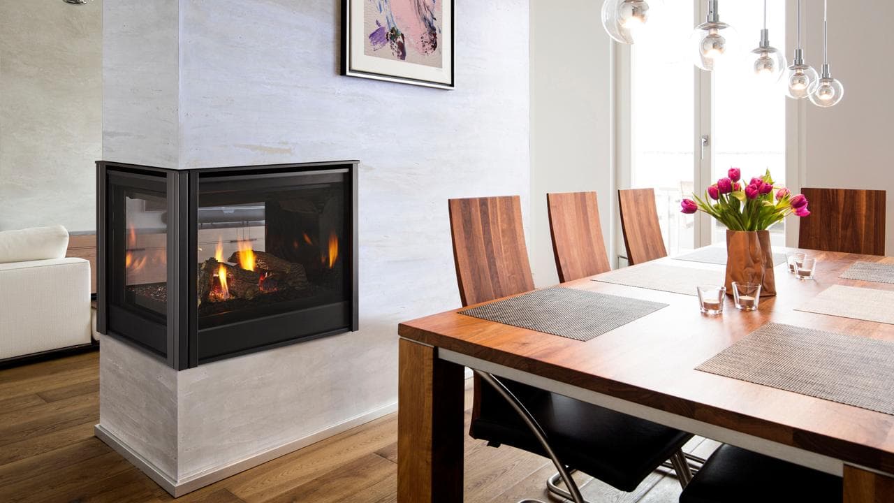 Heat & Glo Pier Three-Sided gas fireplace
