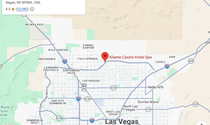 Map of Aliante, Nevada