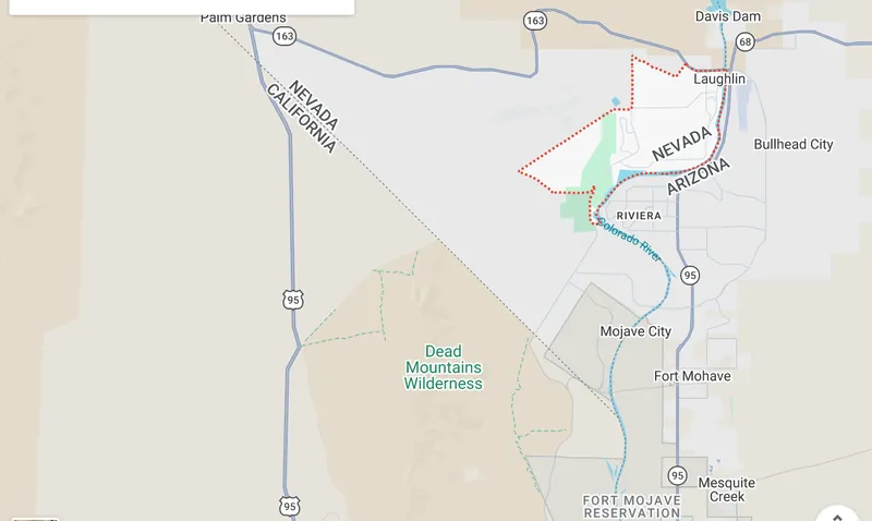 Map of Laughlin, Nevada