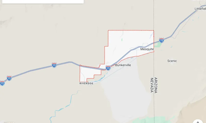Map of Mesquite, Nevada
