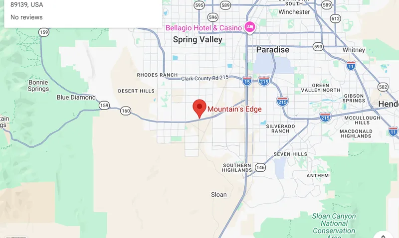Map of Mountain's Edge, Nevada