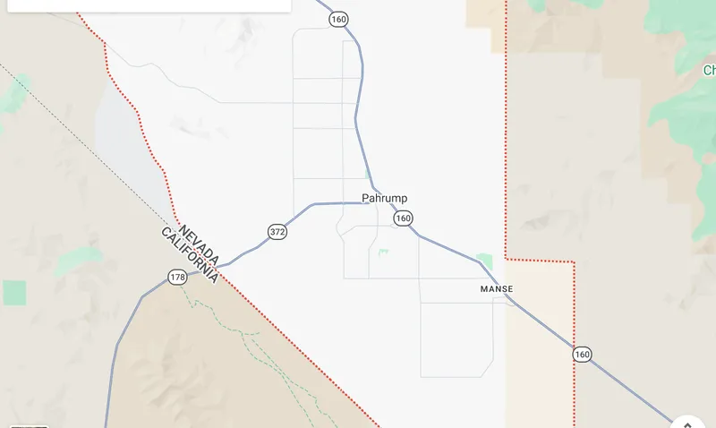 Map of Pahrump, Nevada