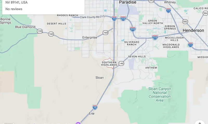 Map of Southern Highlands, Nevada